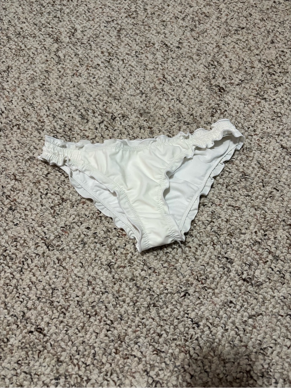 Ardene White Ruffle Bikini Bottoms